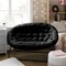 Emma and Oliver Janey Folding Double Saucer Chair with Steel Frame for Dorm, Living Room, or Bedroom